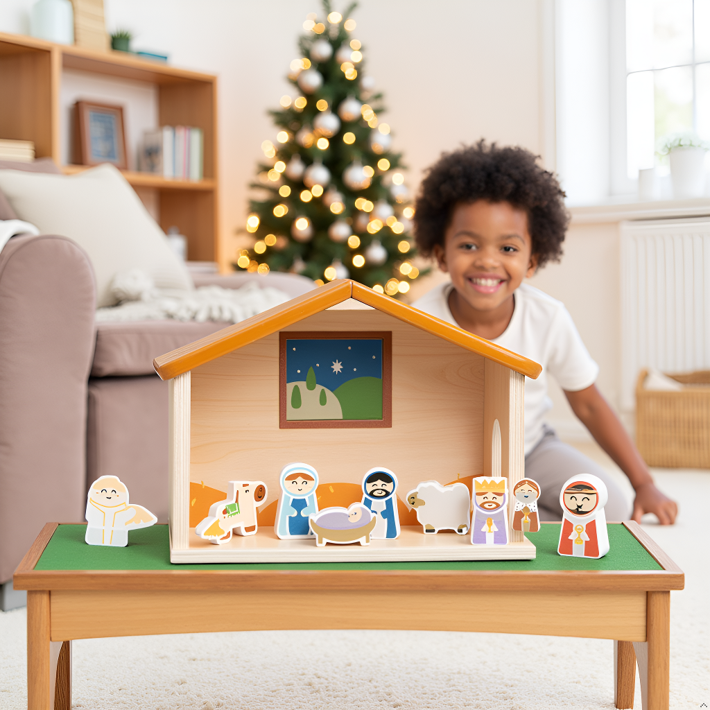 Wood Nativity Play Set
