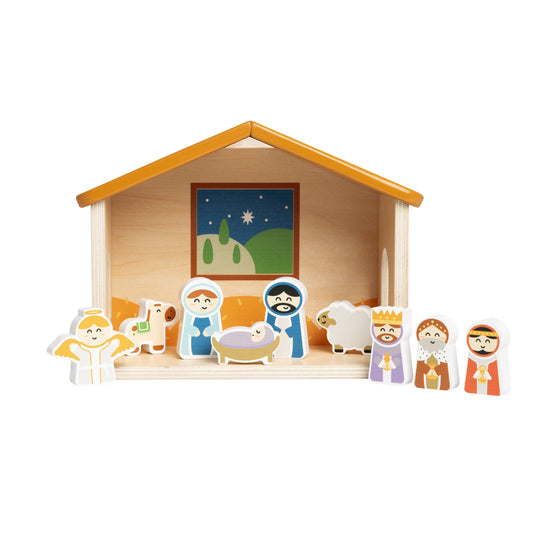Wood Nativity Play Set