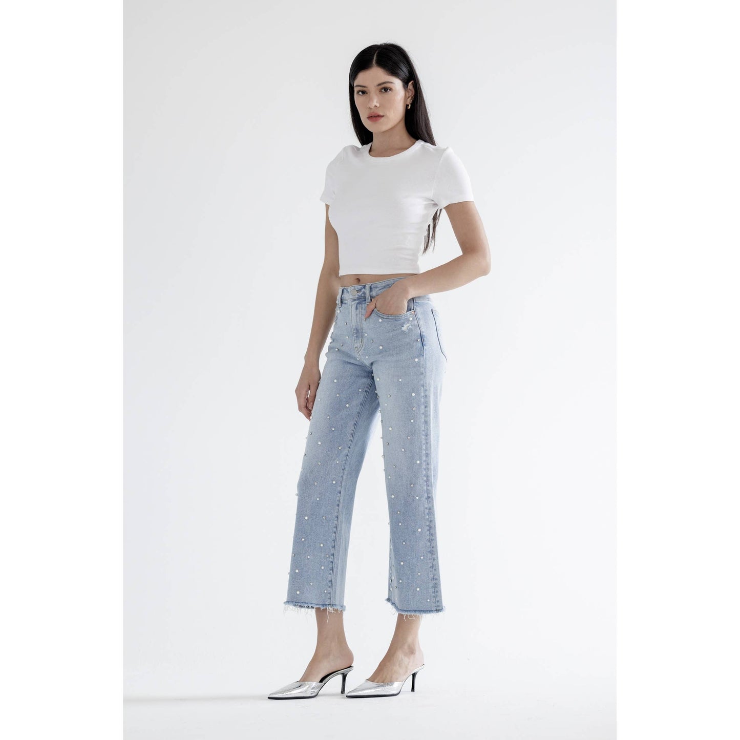 Pretty Pearl Embellished Jeans