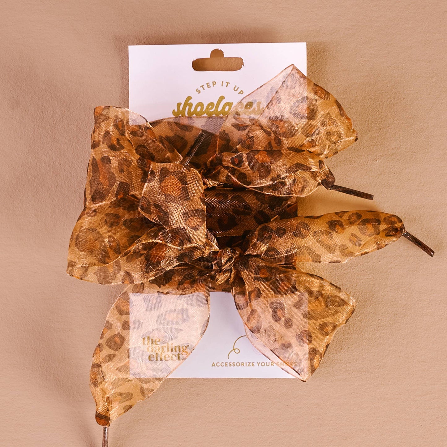 Step It Up Shoelaces: Sheer Cheetah