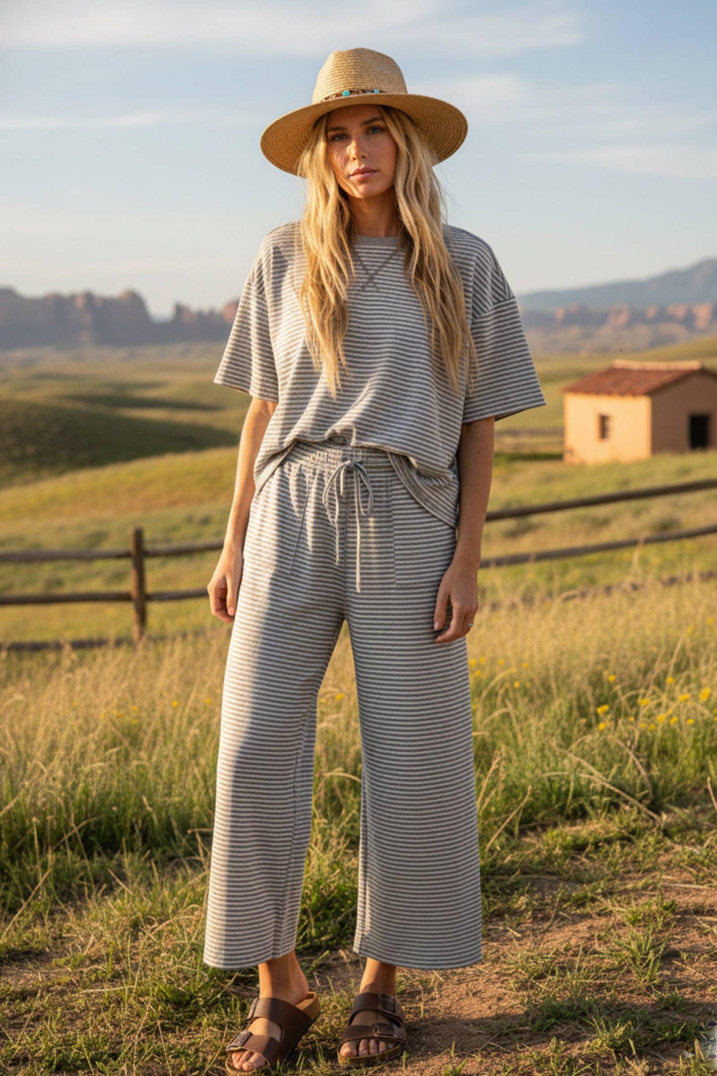 So Cute Stripes Knit Set