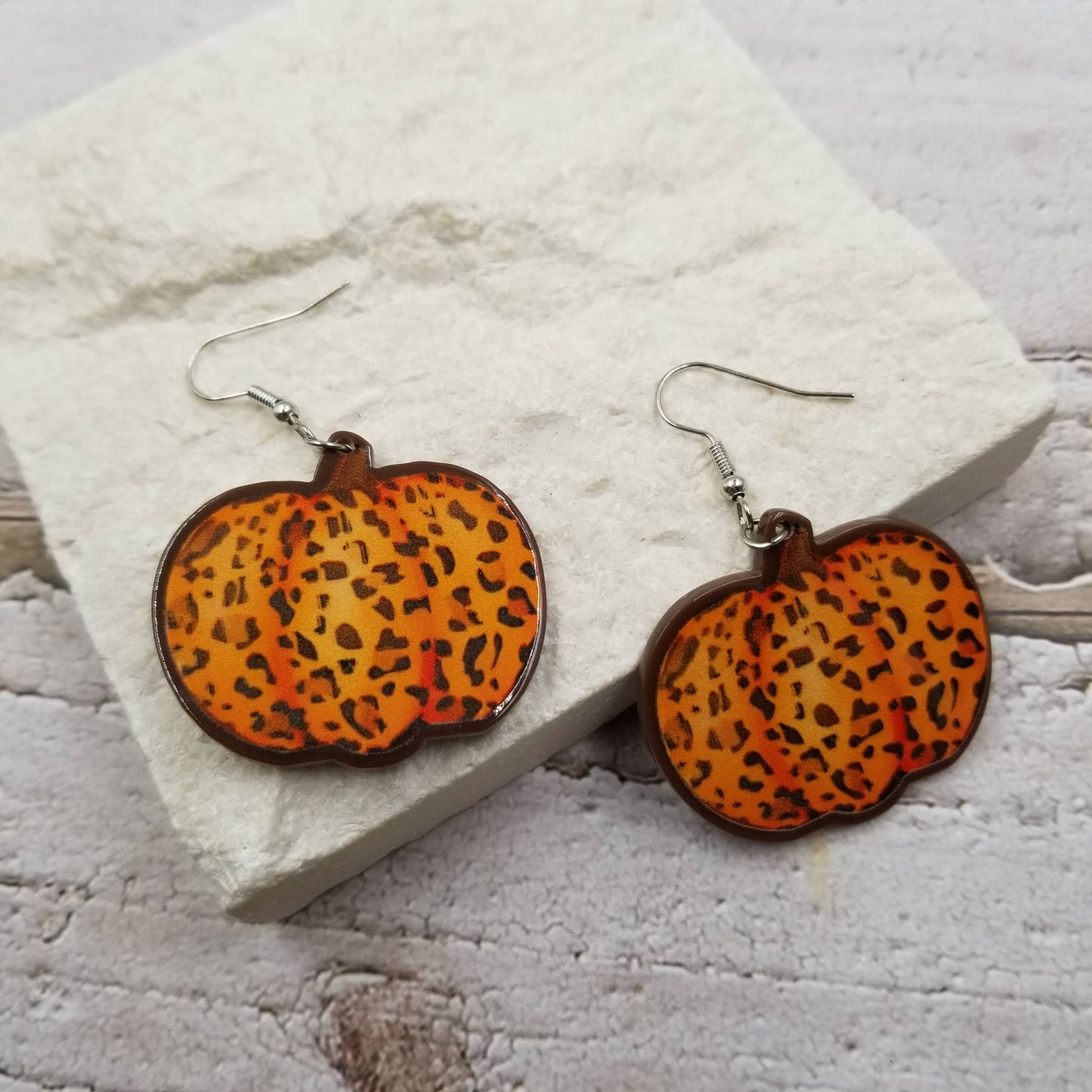 Leopard Pumpkin Earrings