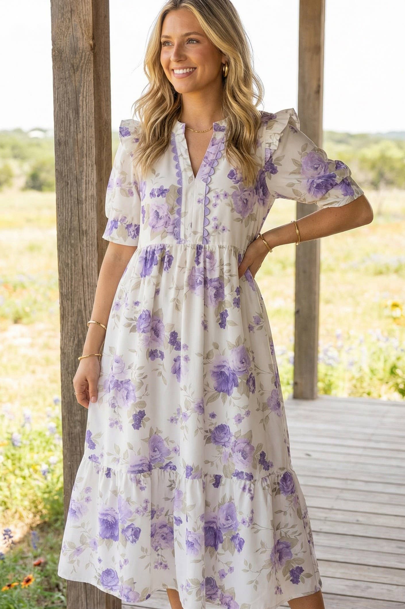 Lovely Lavender Midi Dress