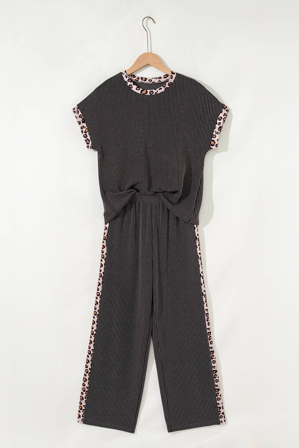Ribbed Leopard Matching Set