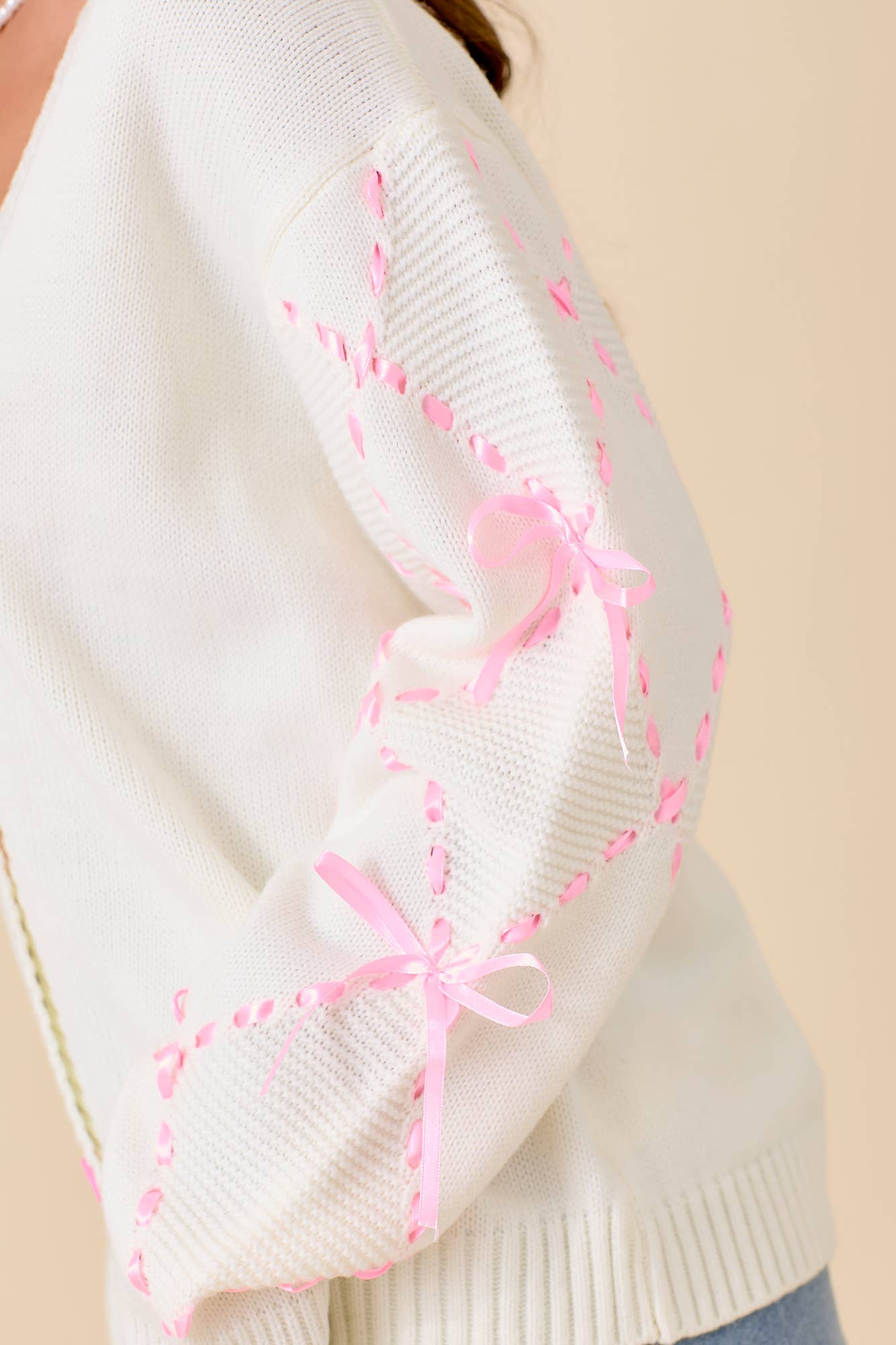 Sweet Bubblegum Ribbon Sweater