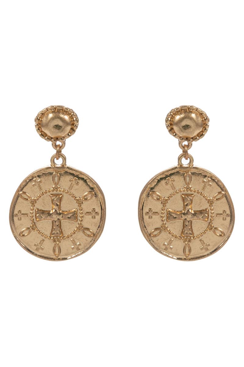 Vintage Cross Earrings