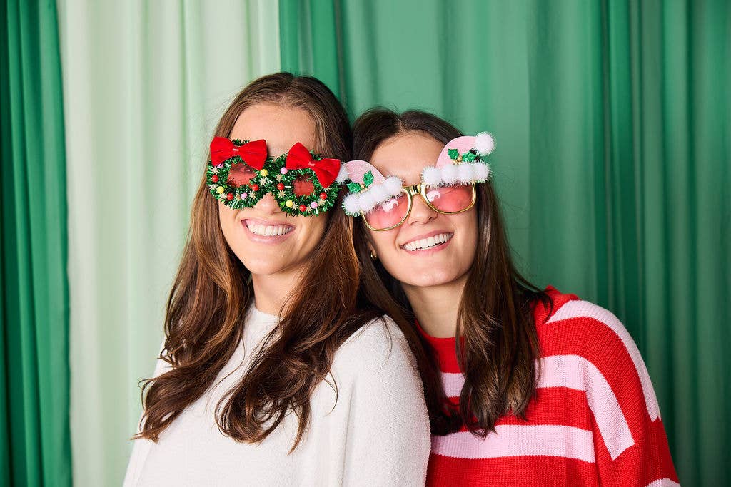 Fa La La Wreath Glasses