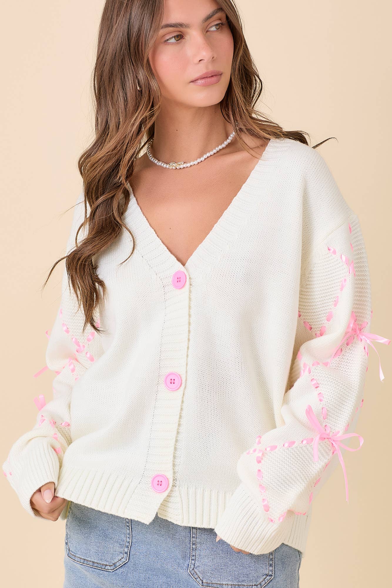 Sweet Bubblegum Ribbon Sweater
