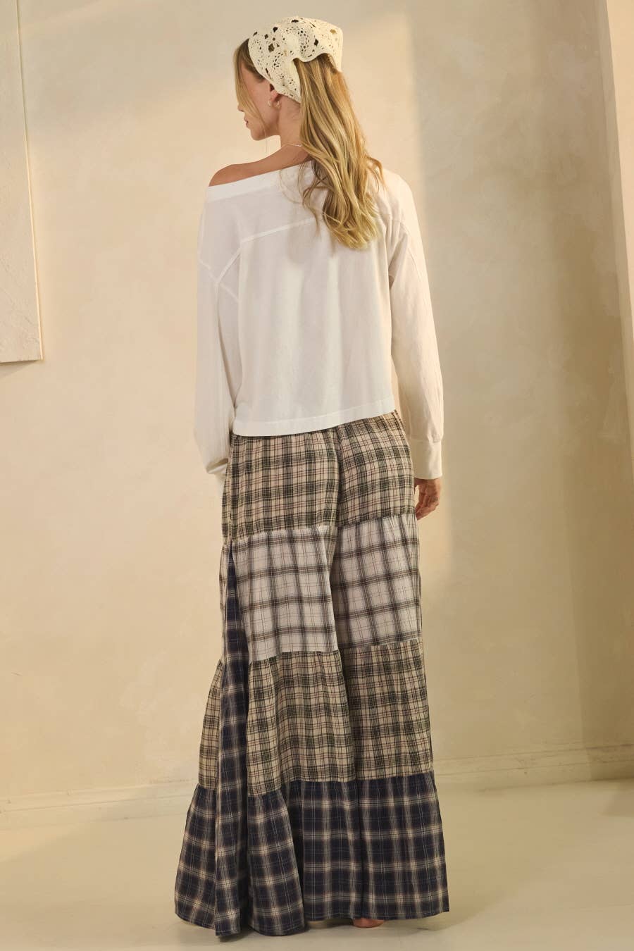 Boho Chic Plaid Pants