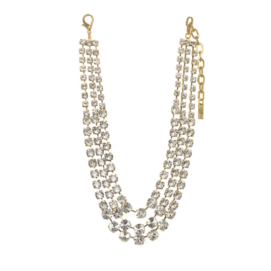 Cinthia Necklace in Gold & Clear: TOVA