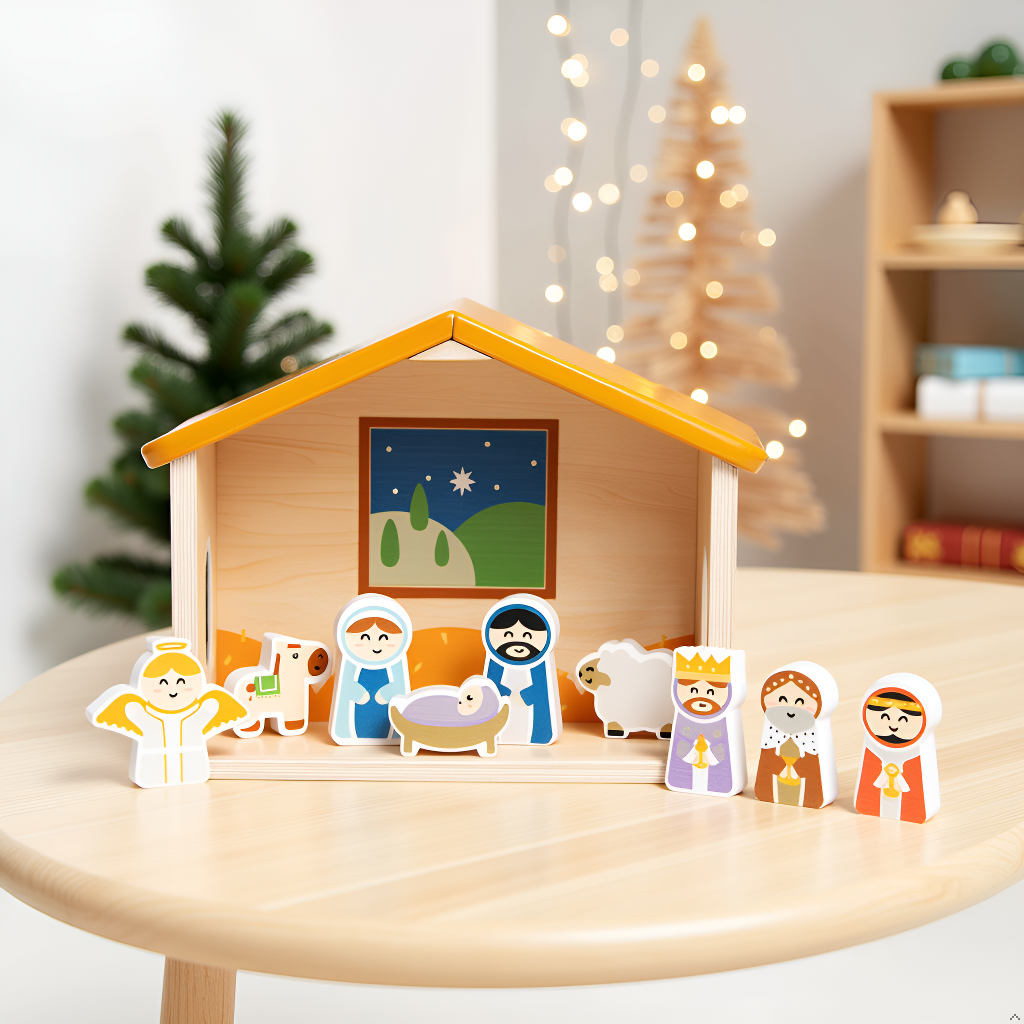 Wood Nativity Play Set