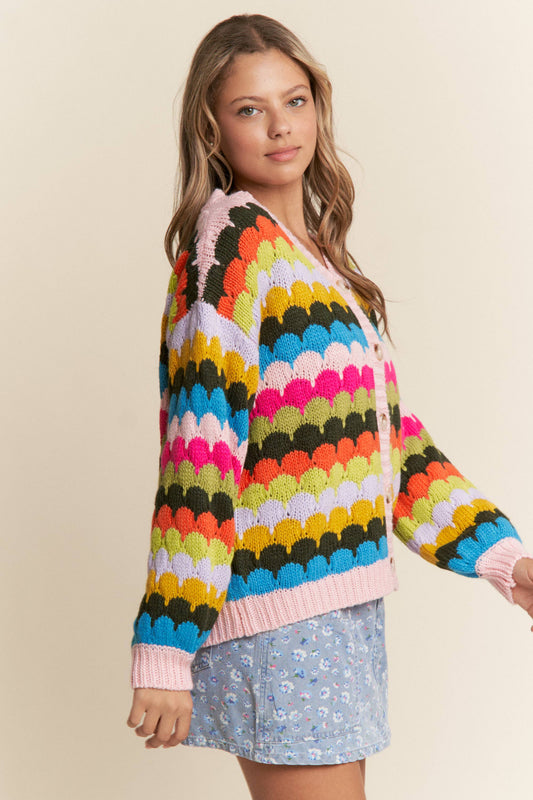 Scaly Chic Colorful Cardigan