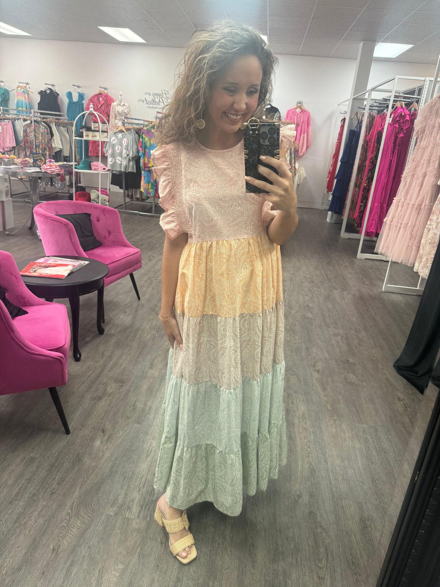 Cute and Colorful Midi Dress