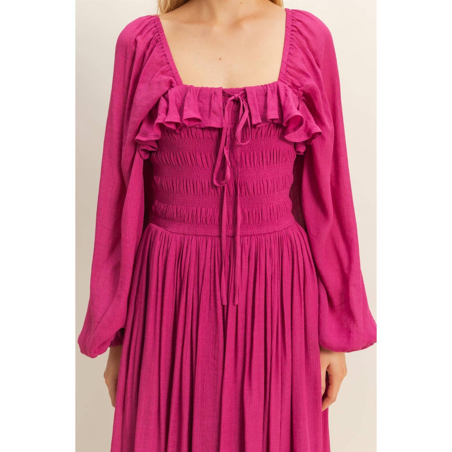 Peasant Gal Midi Dress