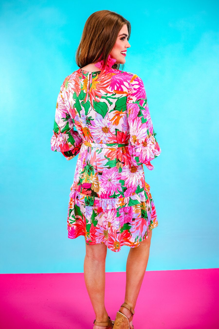 Pretty Pink Floral Dress