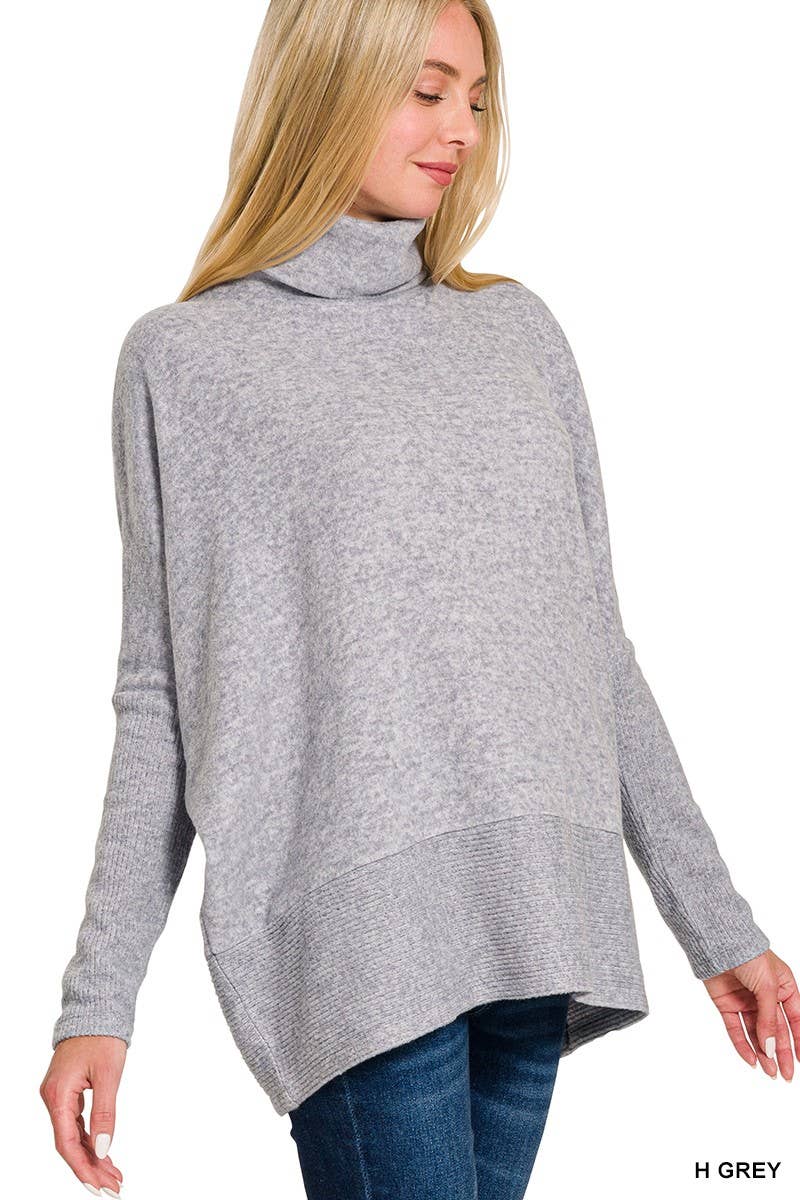 Melange Turtleneck Top: DOORBUSTER