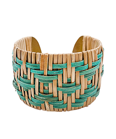 Raving in Raffia Cuff Bracelet