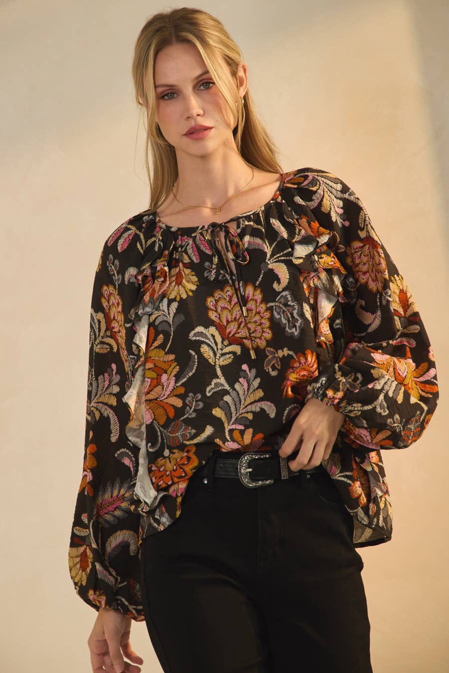 Fall Flora Flirty Top