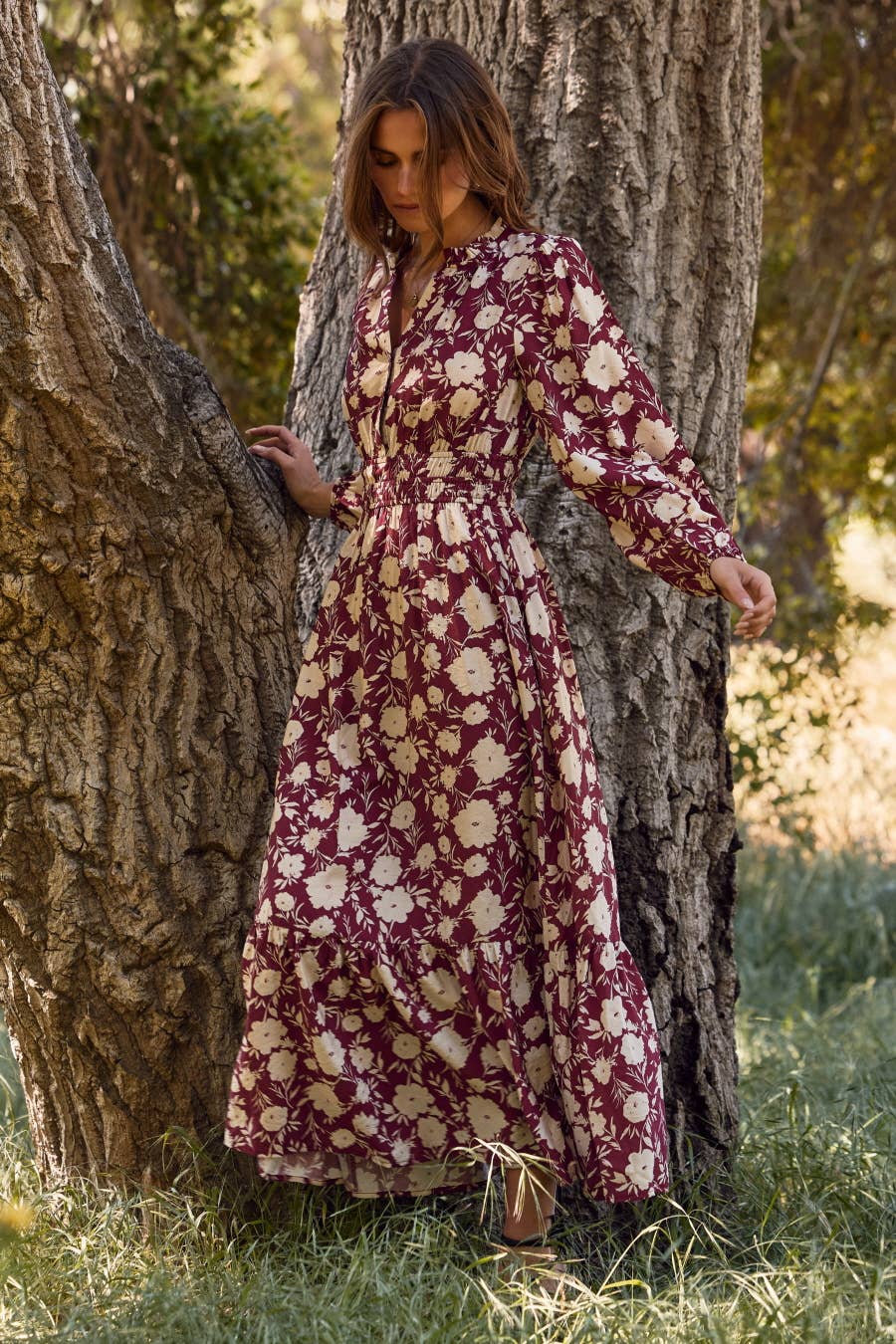 Beautiful Burgundy Maxi Dress