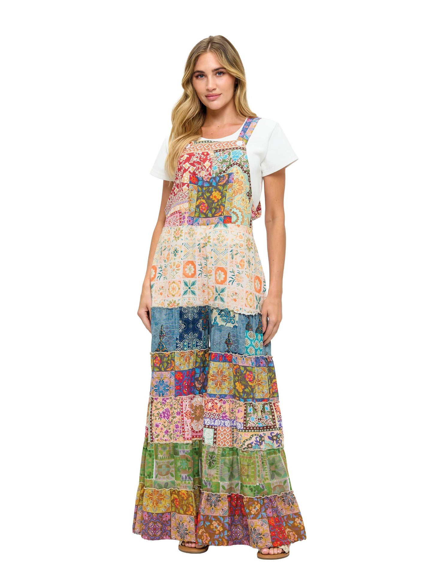 Funky Boho Patchwork Overalls