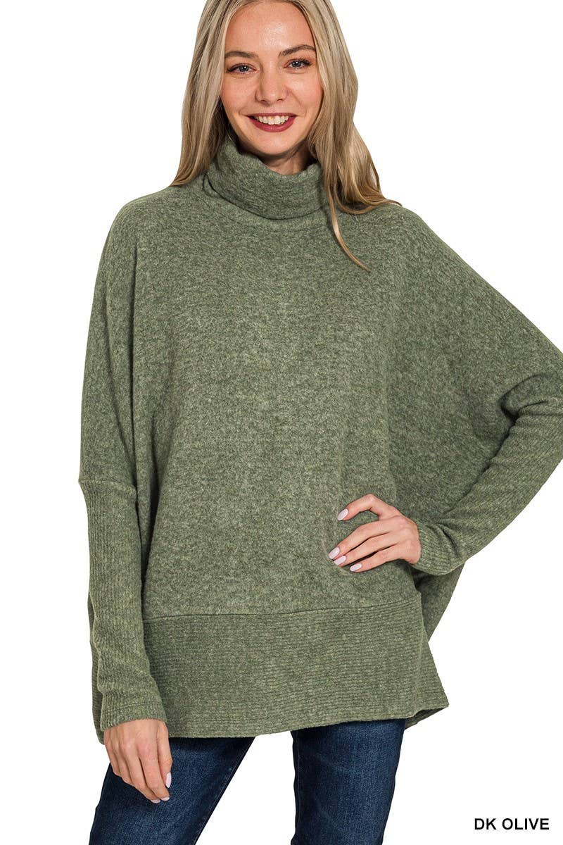 Melange Turtleneck Top: DOORBUSTER