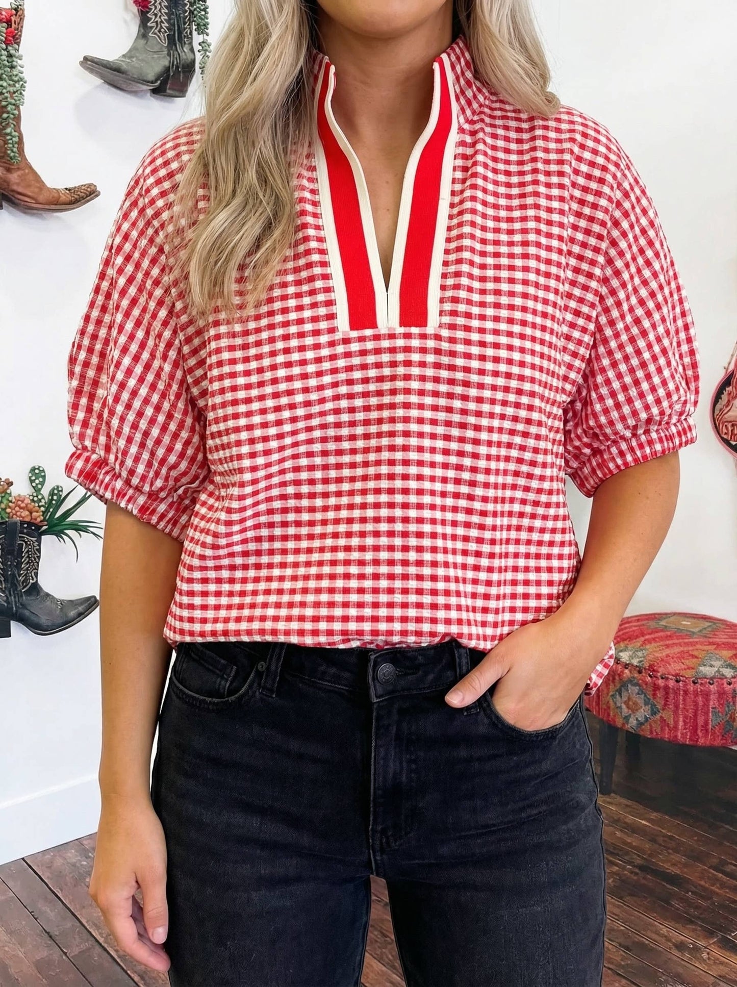 Sweet Gingham Top