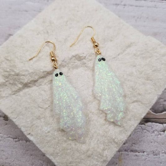 Pearly White Ghost Earrings