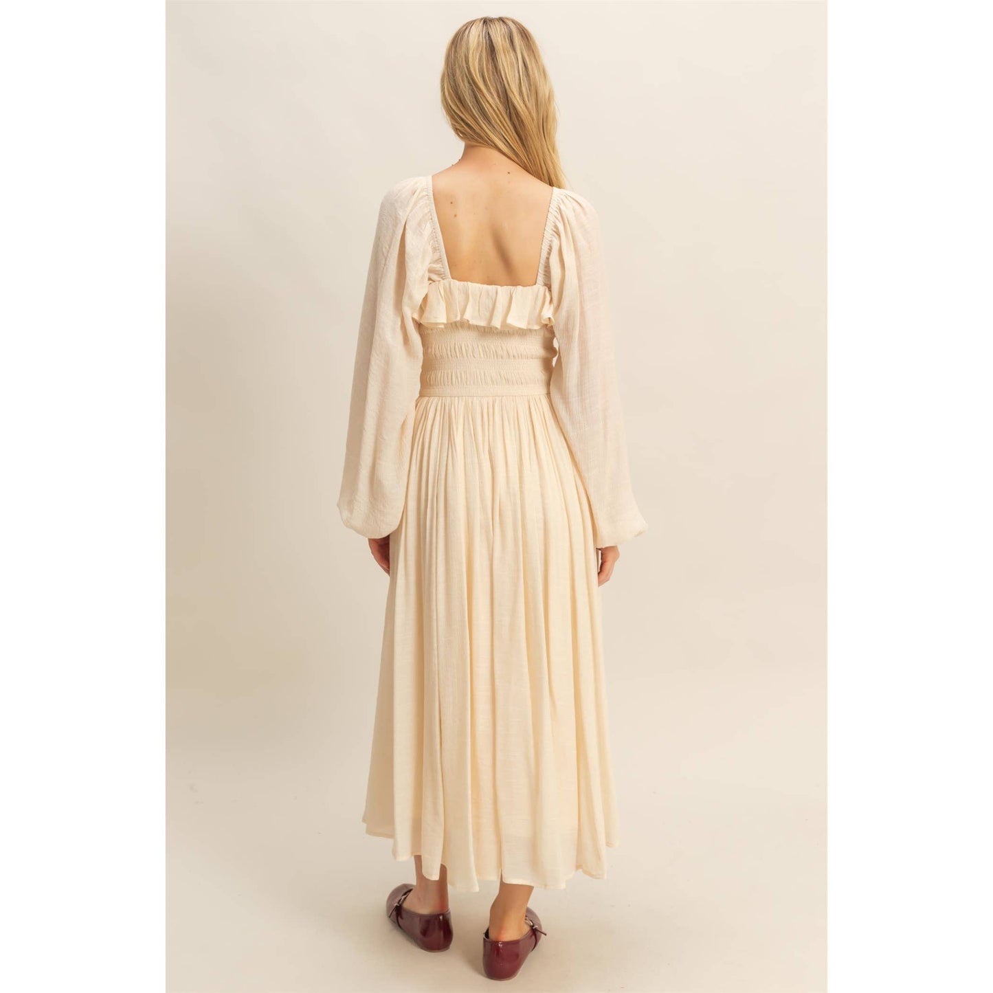 Peasant Gal Midi Dress