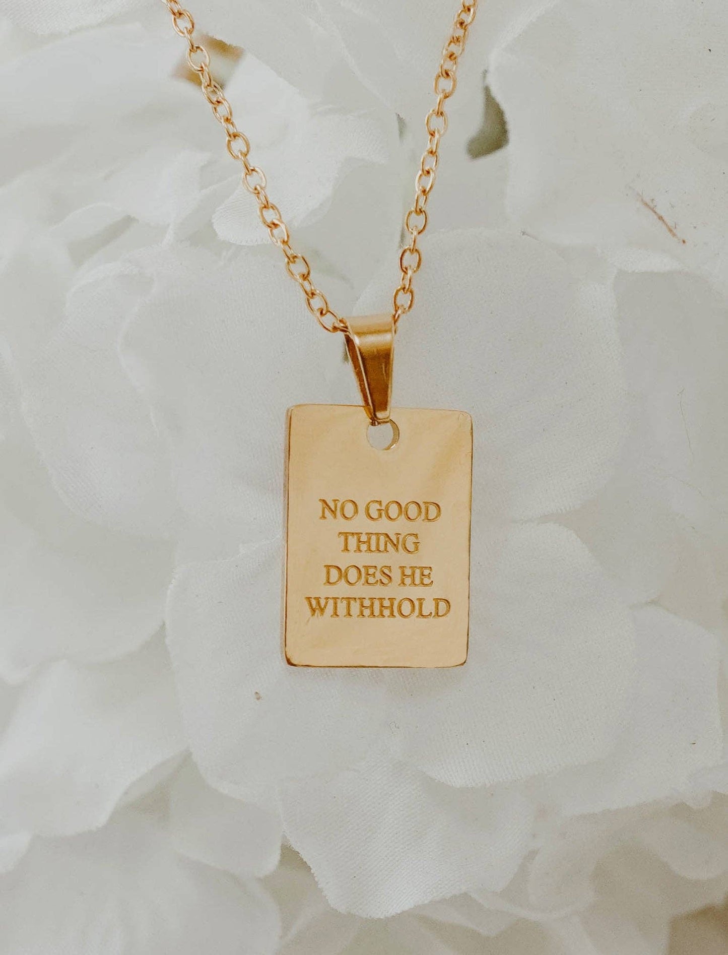“No Good Thing Does He Withhold” Necklace