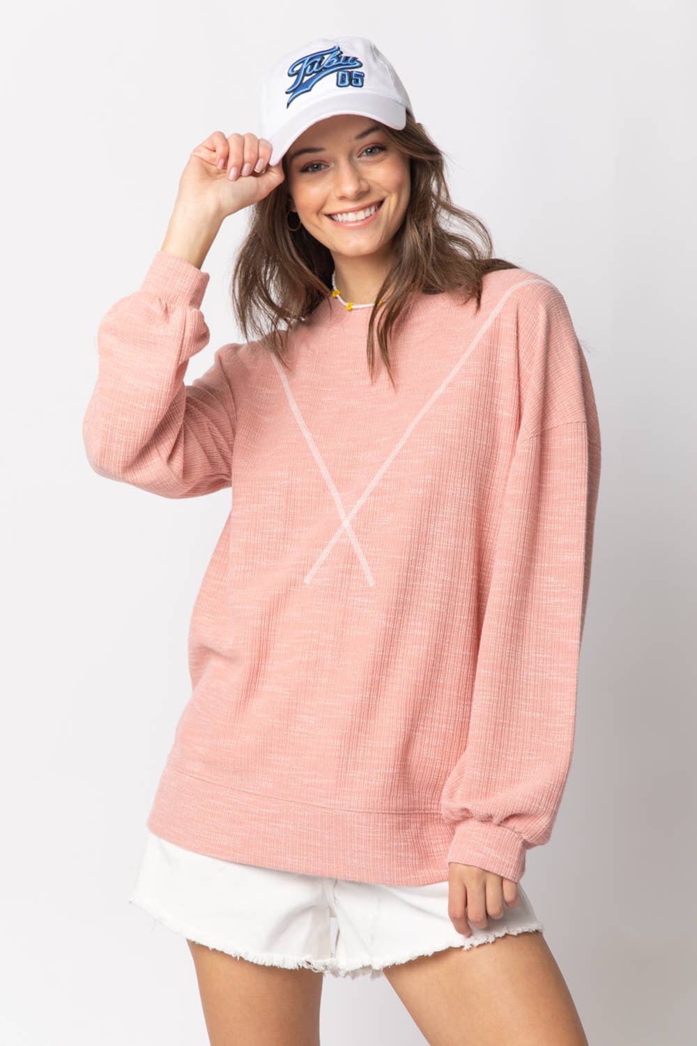 Sweet Blush Stitch Top
