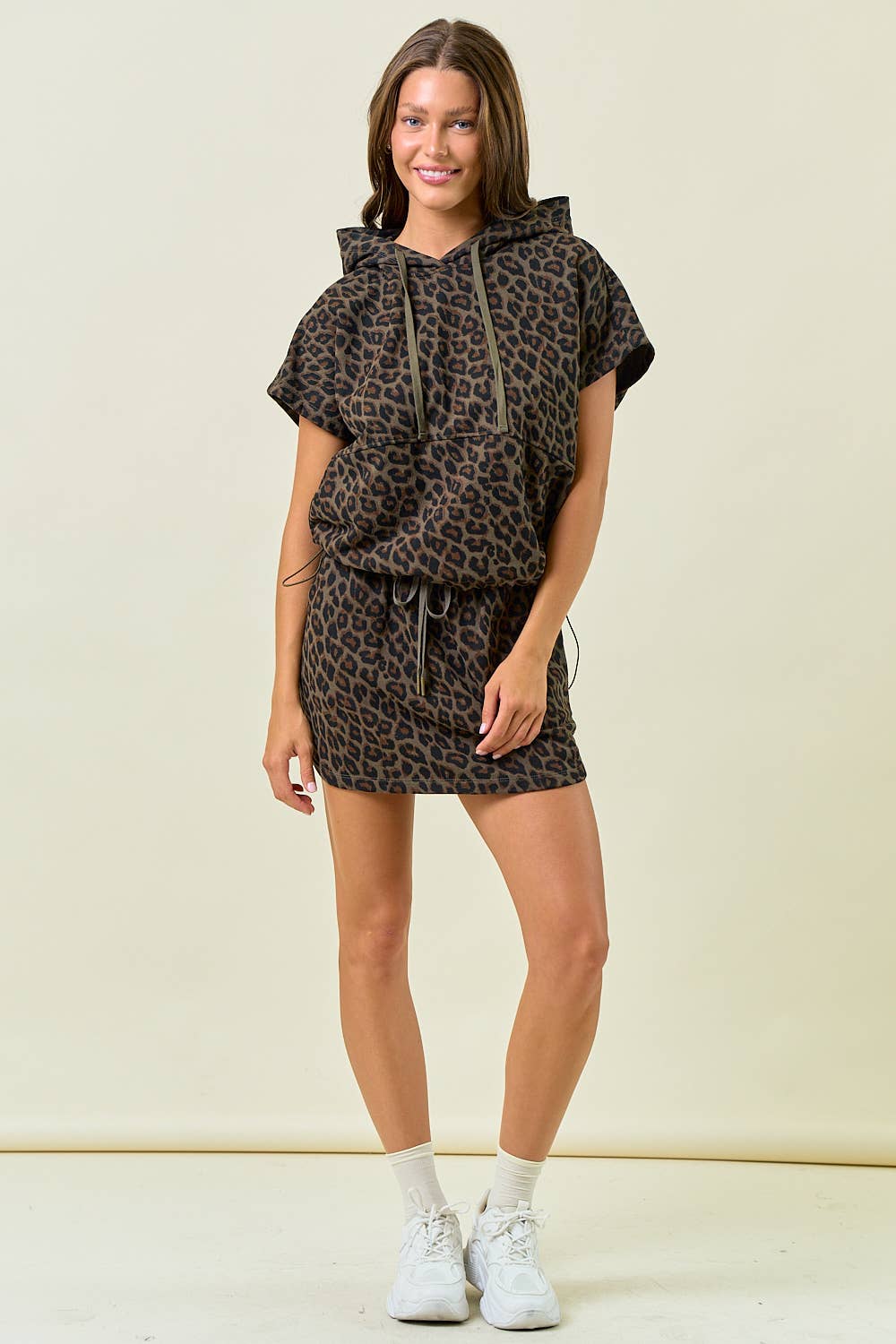Falling For You Leopard Skirt Set