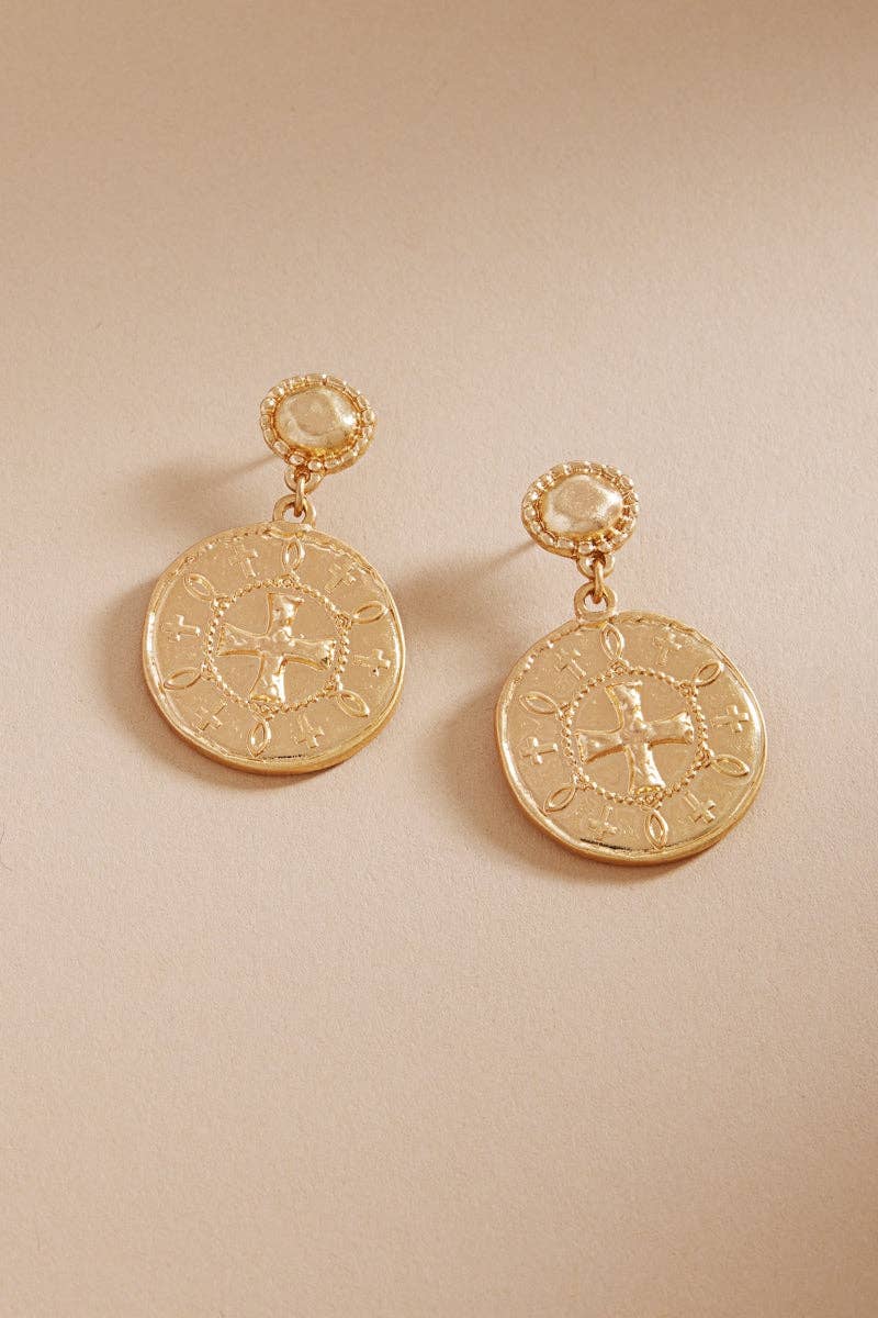 Vintage Cross Earrings