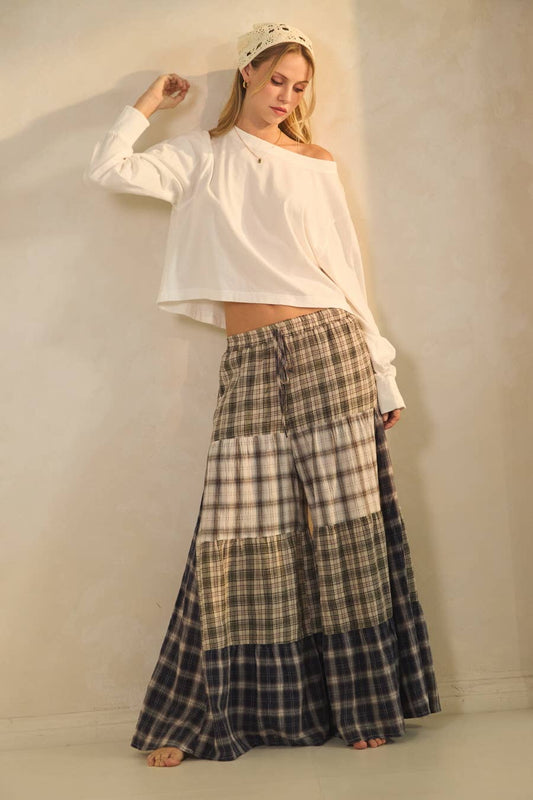 Boho Chic Plaid Pants