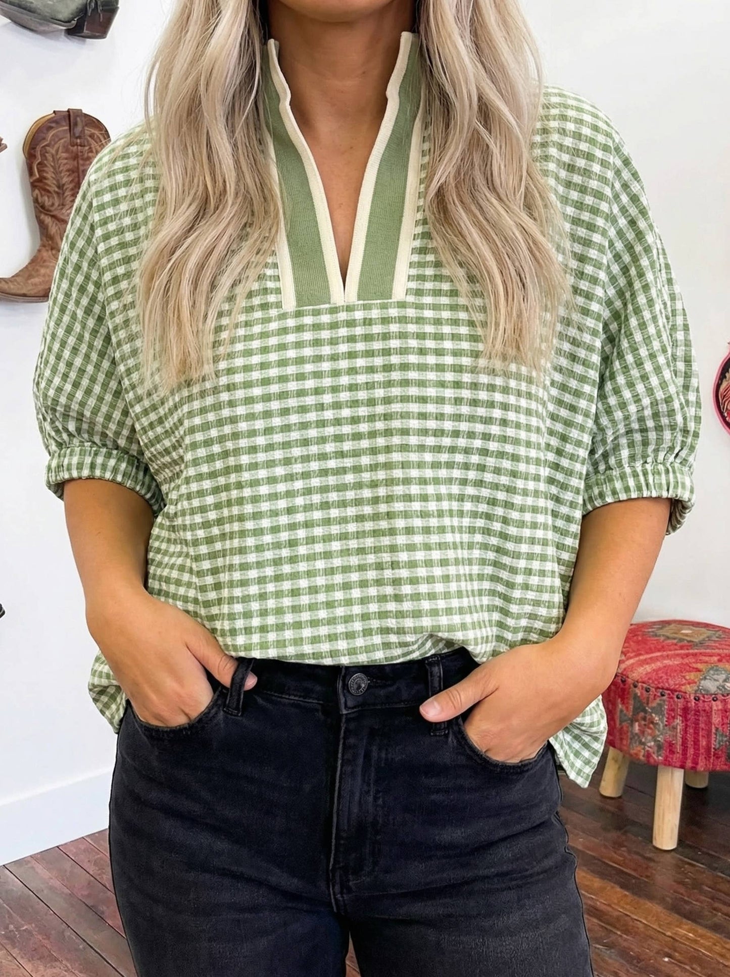 Sweet Gingham Top