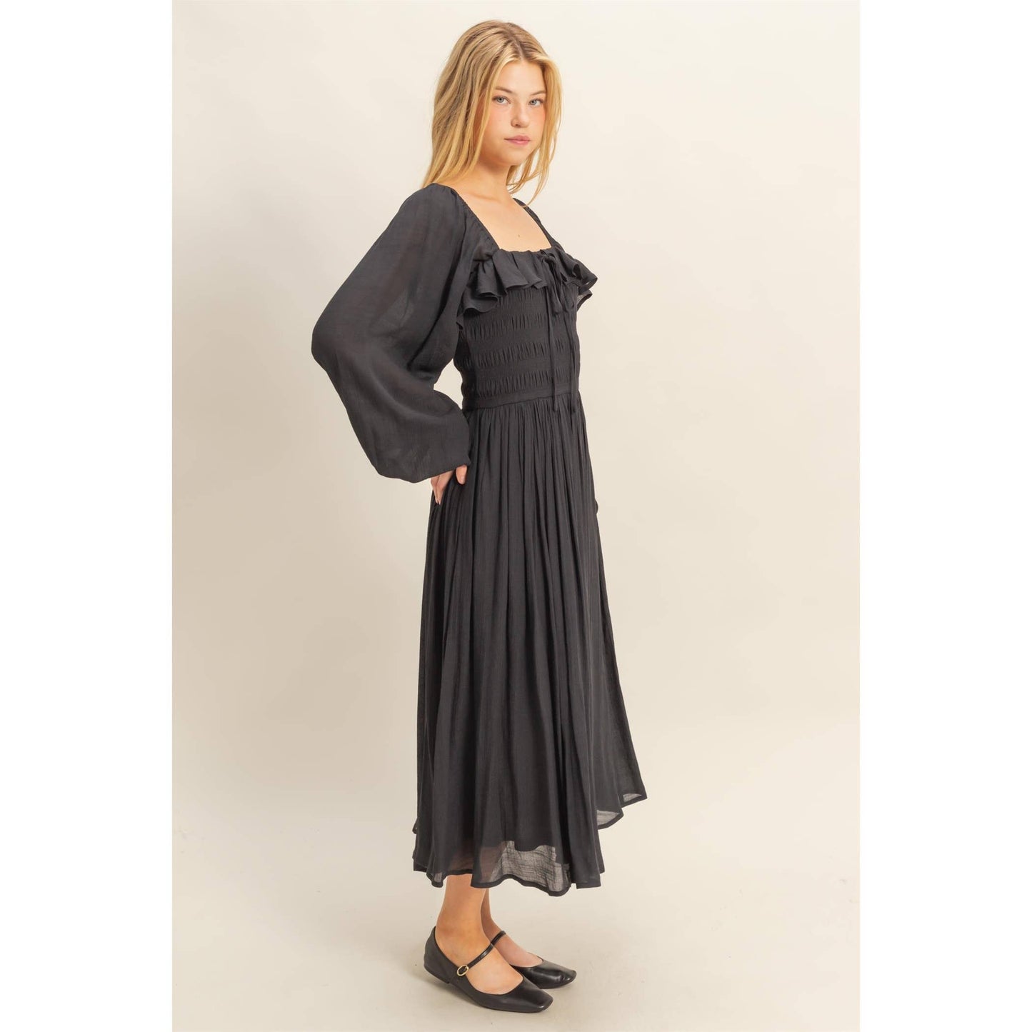 Peasant Gal Midi Dress