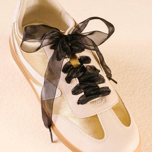Step It Up Shoelaces: Sheer Black