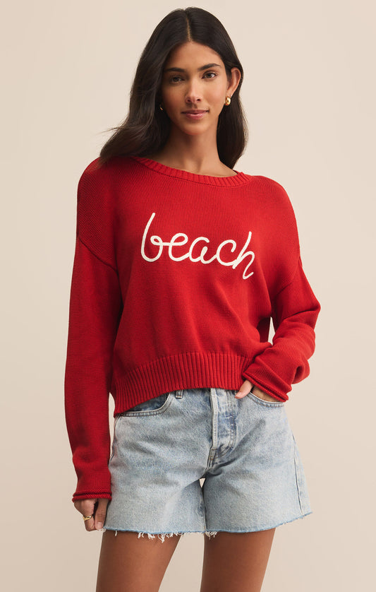 Sienna Sweater: Cabana Red (Z SUPPLY)