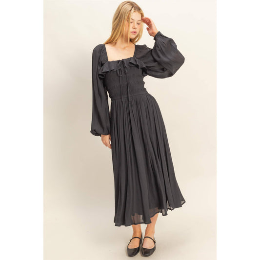 Peasant Gal Midi Dress