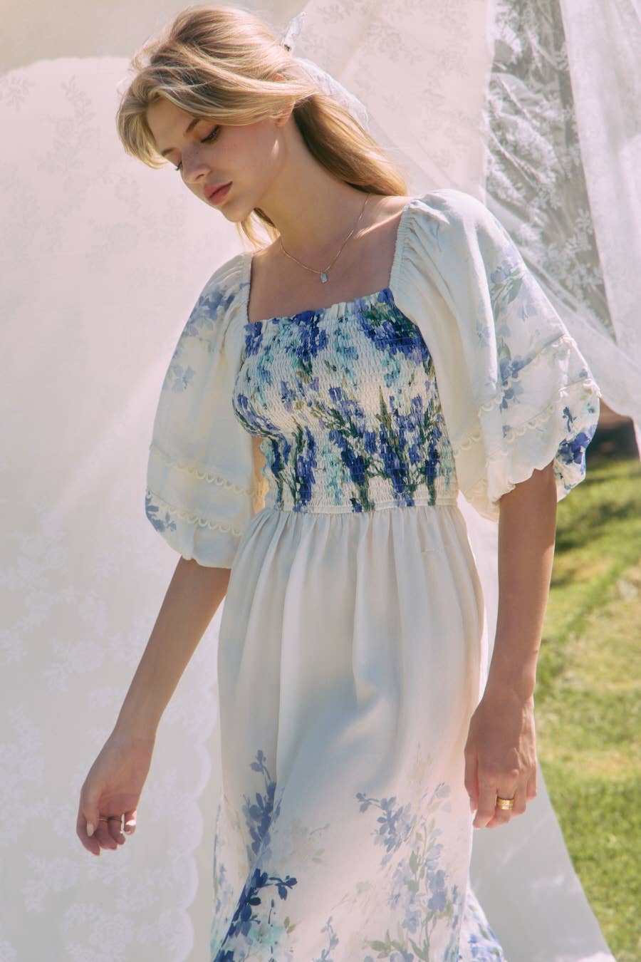 Watercolor Floral Maxi Dress