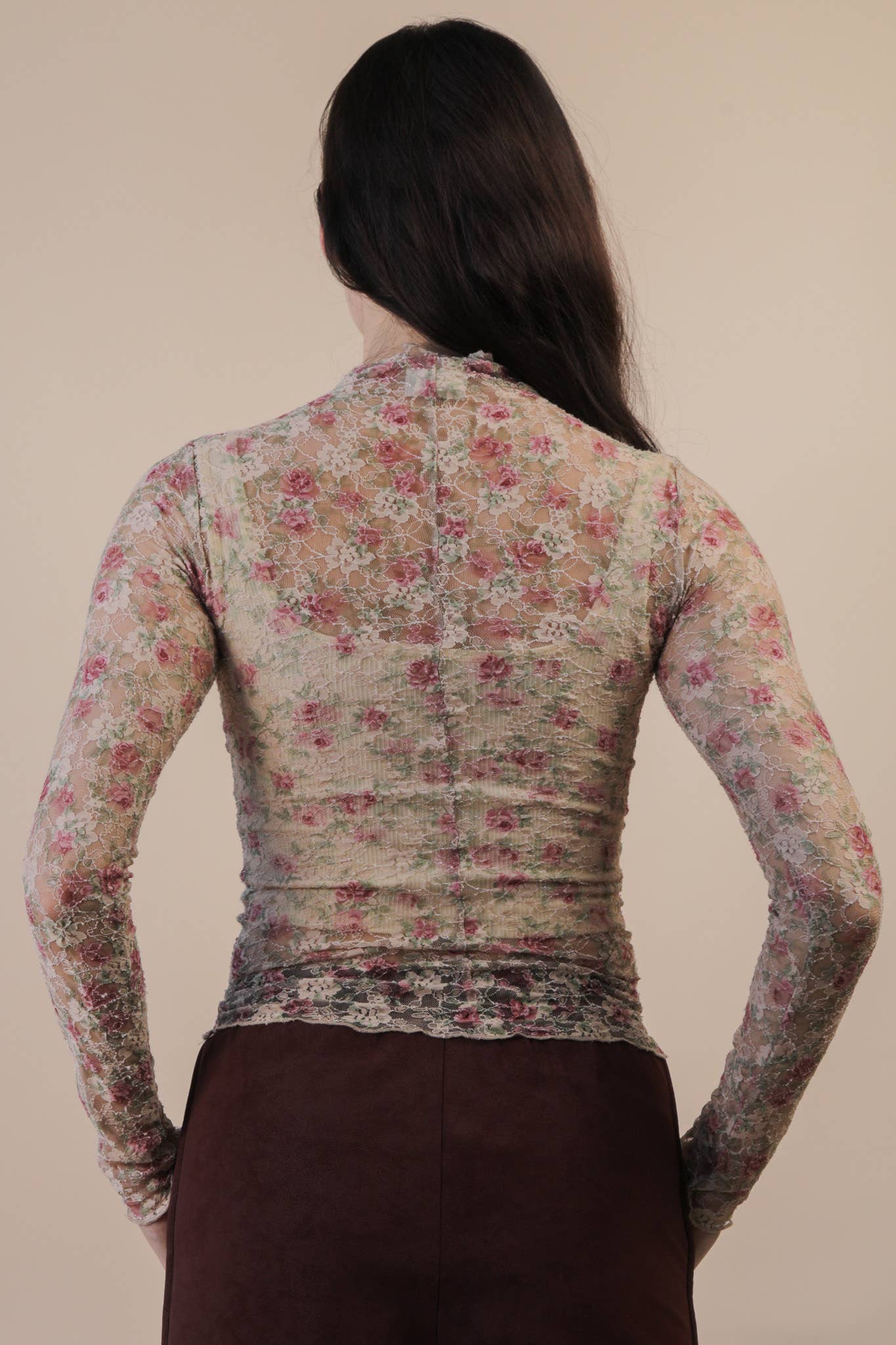 Country Gal Floral Mesh Top