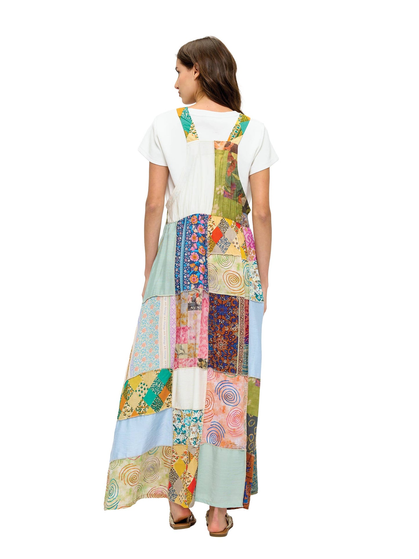 Boho Overall Patchwork Dress