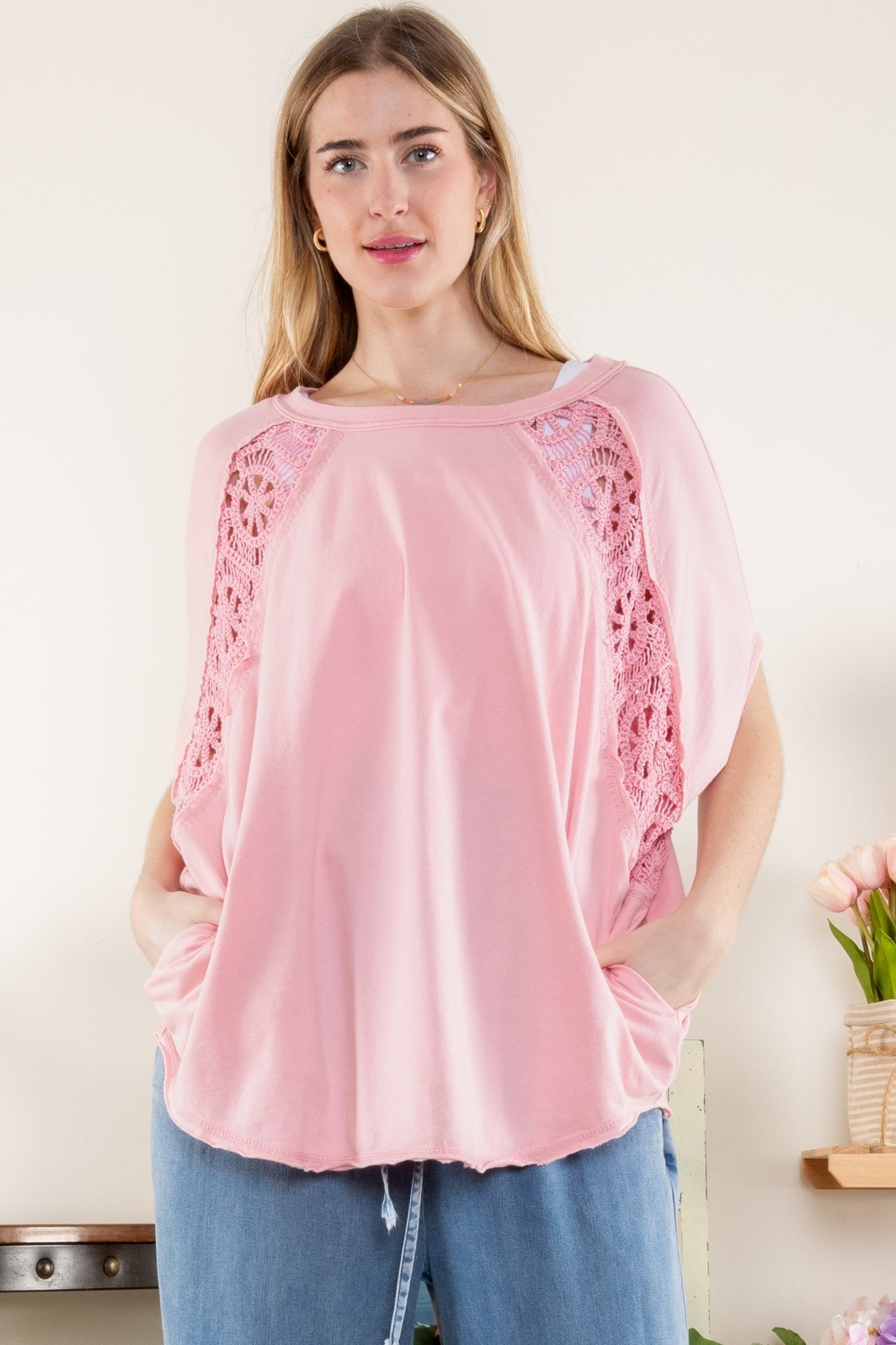 Pretty Pink Crochet Top