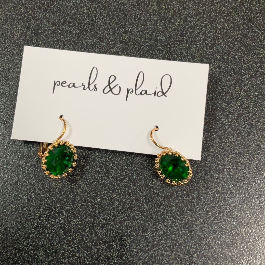 Glamorous Green Earrings