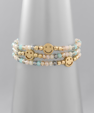 My Happy Face Bracelet Stack
