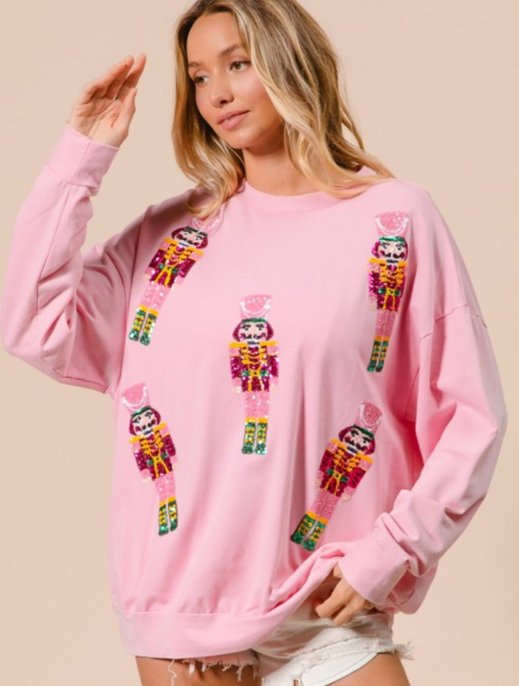 Pretty Pink Sequin Nutcracker Top