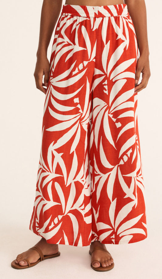 Dante Tropical Linen Pant: Cabana Red (Z SUPPLY)