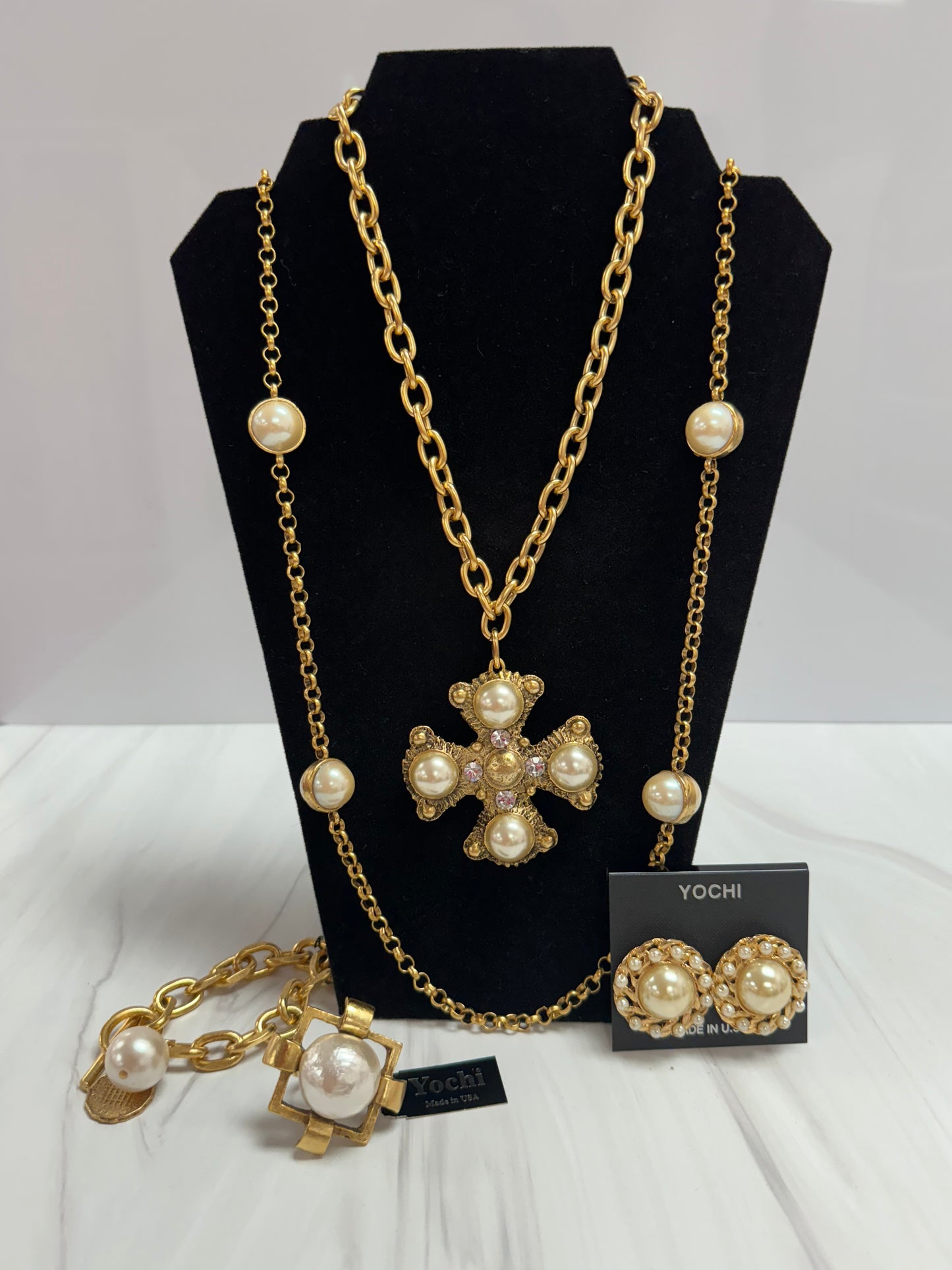 The Sophia Necklace-Pearl: YOCHI