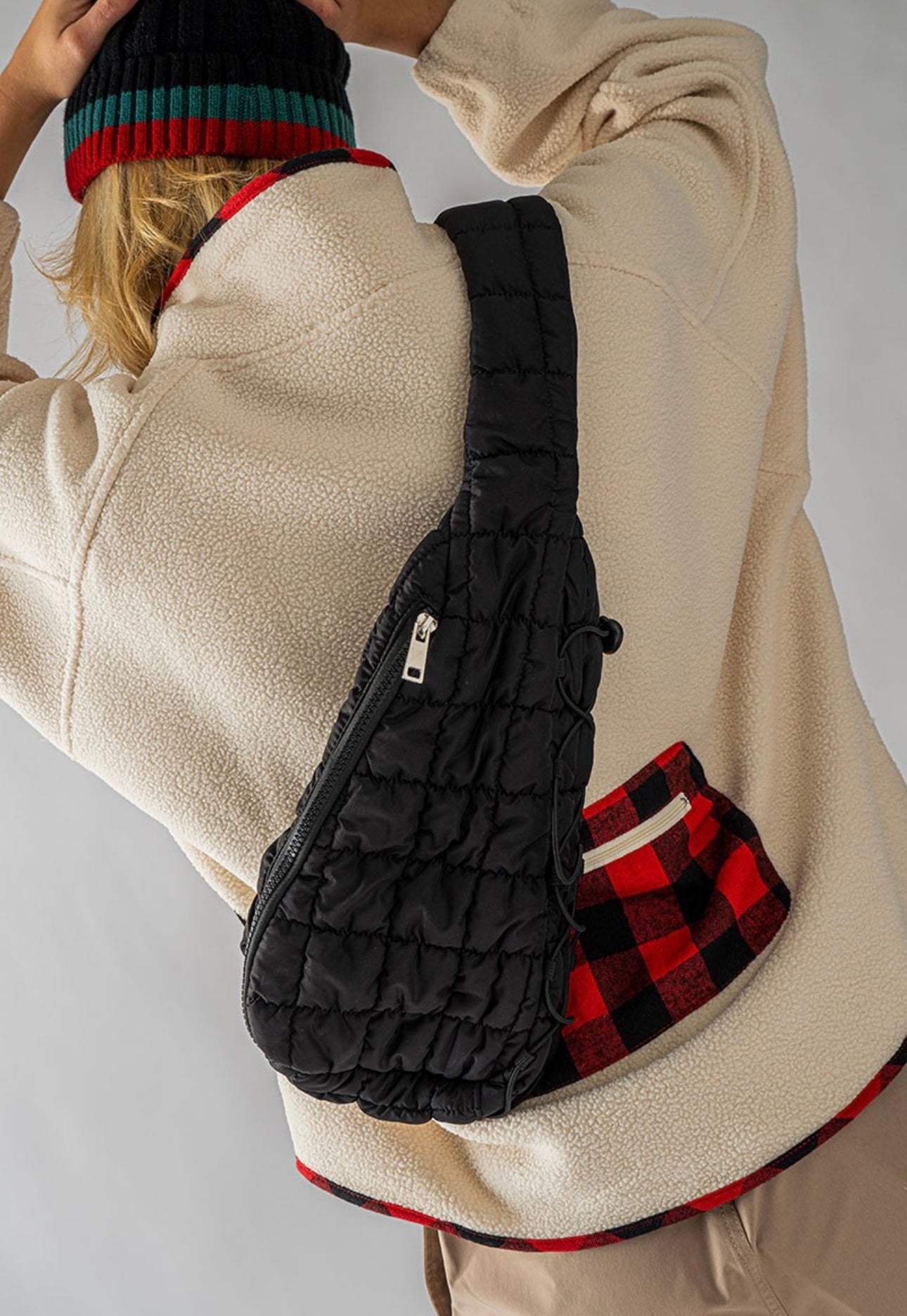 Trendy Quilted Crossbody Bag