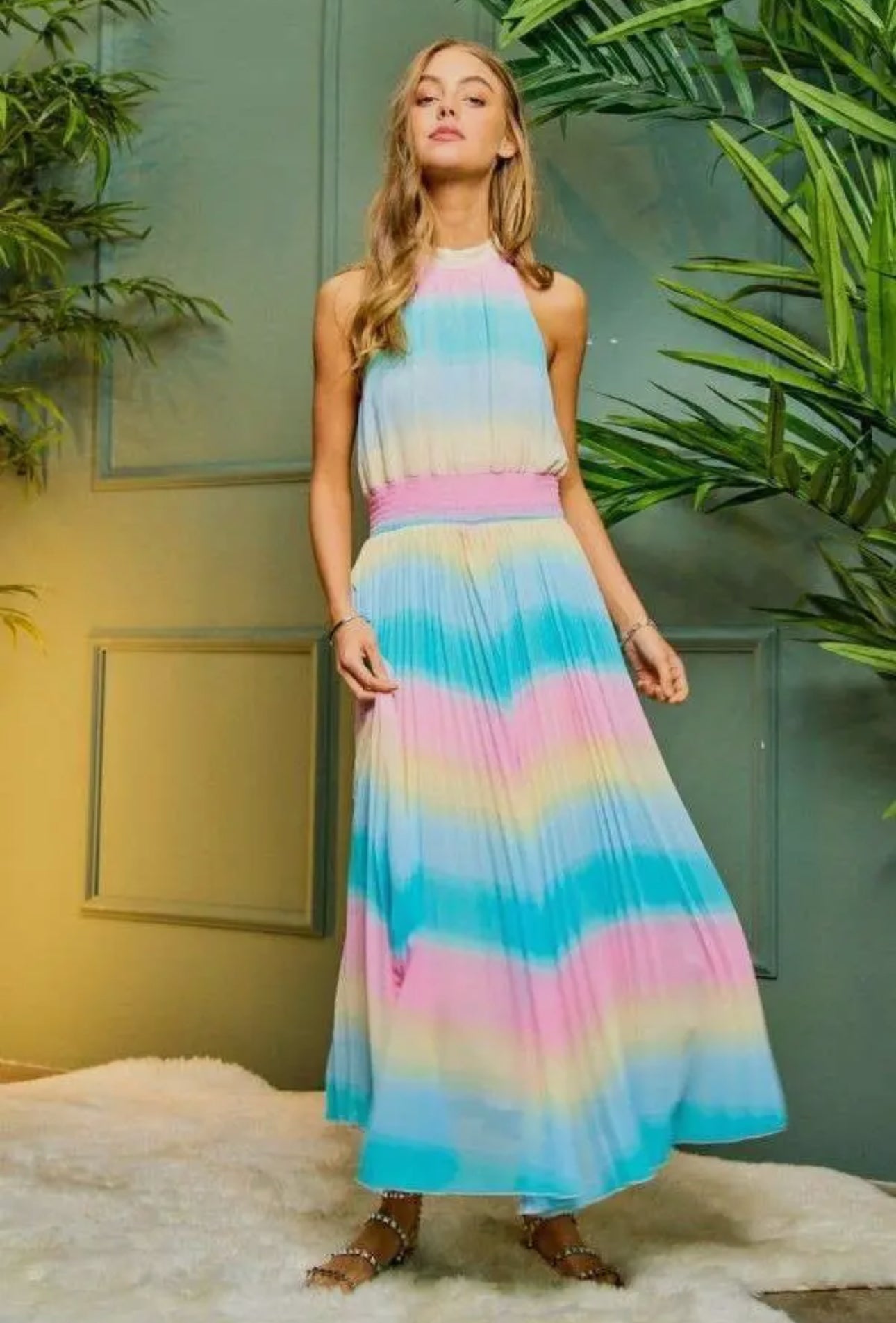 Pastel Waterfall Dress