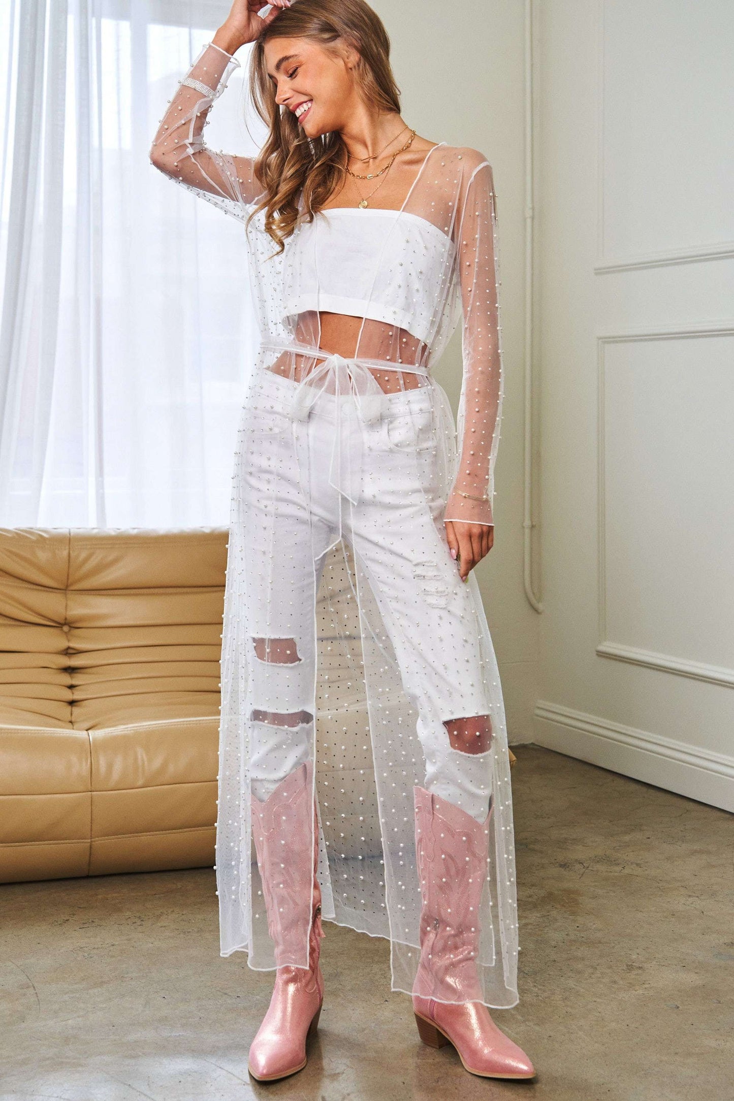 Bright Lights Embellished Duster
